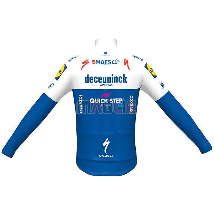 Maglia Deceuninck Quick Step Manica Lunga 2020 Blu Bianco